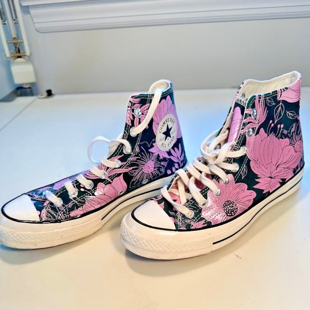 Converse Chuck Taylor High Top Sneakers - Pink Floral
